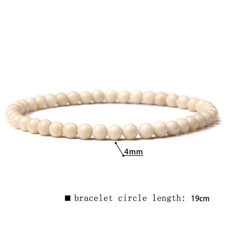 Bracciale di perline in pietra naturale Olivenorma da 4 mm 