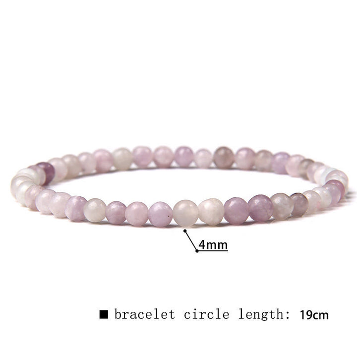 Bracciale di perline in pietra naturale Olivenorma da 4 mm 