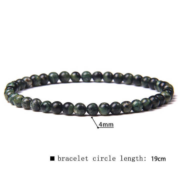 Bracciale di perline in pietra naturale Olivenorma da 4 mm 
