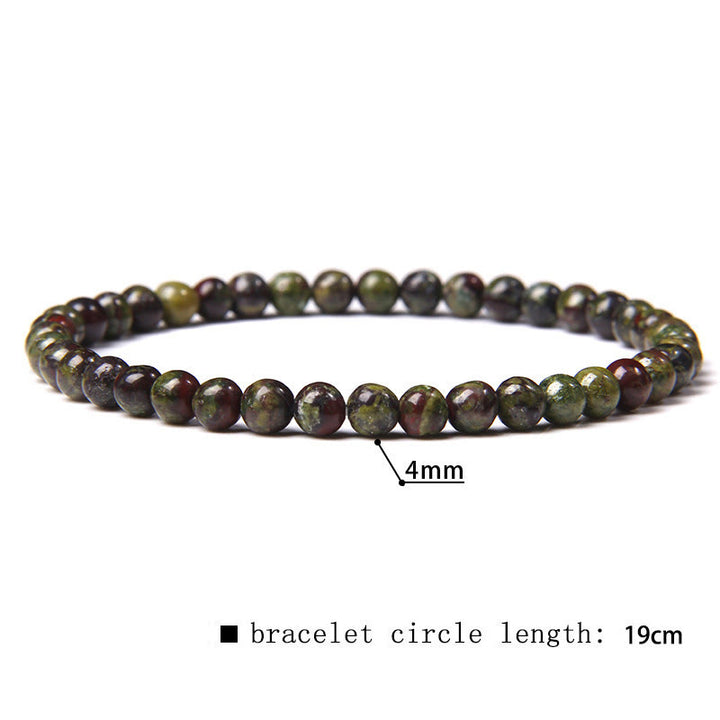Bracciale di perline in pietra naturale Olivenorma da 4 mm 