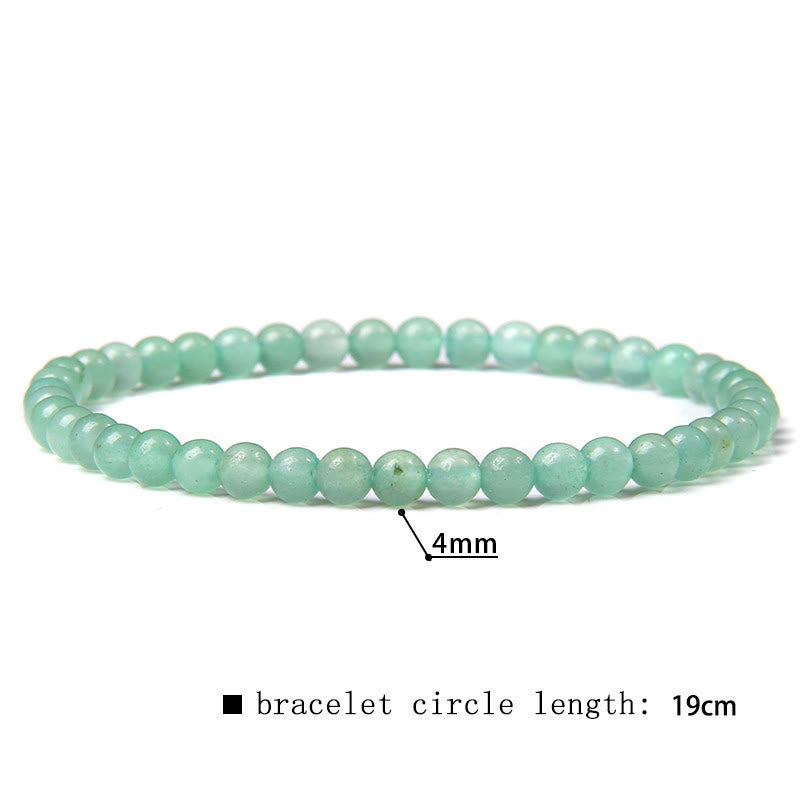 Bracciale di perline in pietra naturale Olivenorma da 4 mm 