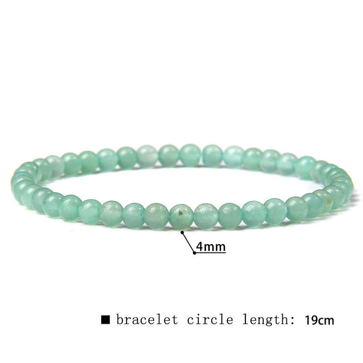 Bracciale di perline in pietra naturale Olivenorma da 4 mm 