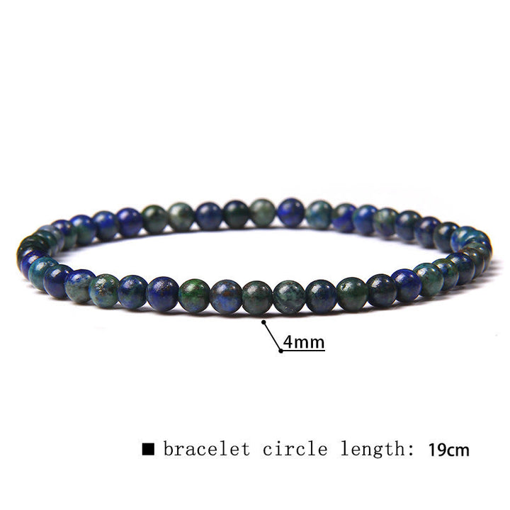 Bracciale di perline in pietra naturale Olivenorma da 4 mm 