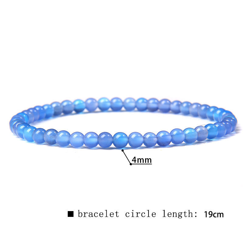 Bracciale di perline in pietra naturale Olivenorma da 4 mm 