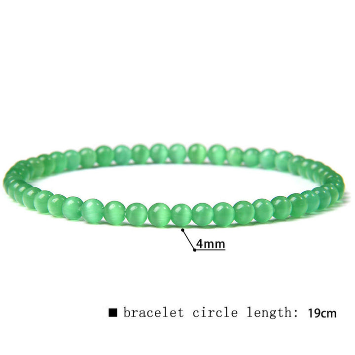 Bracciale di perline in pietra naturale Olivenorma da 4 mm 