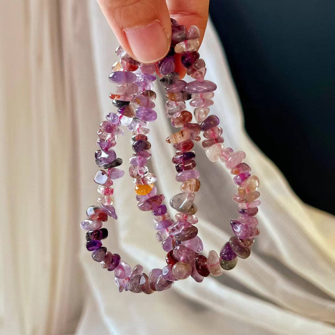 Bracciale Olivenorma Super Seven Crystal Ametista Beads