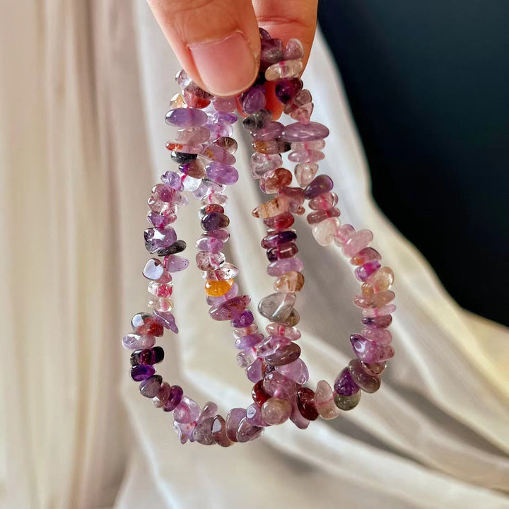 Bracciale Olivenorma Super Seven Crystal Ametista Beads