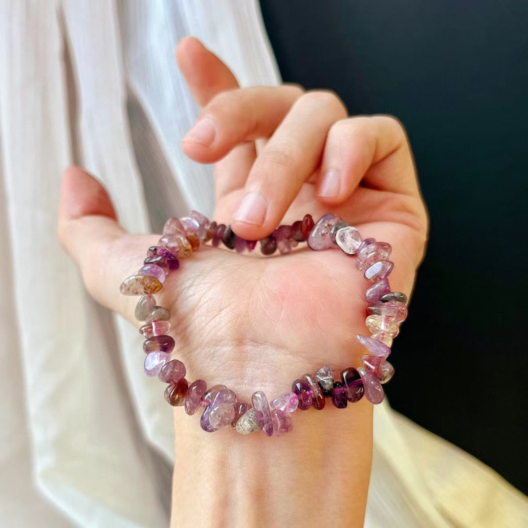 Bracciale Olivenorma Super Seven Crystal Ametista Beads