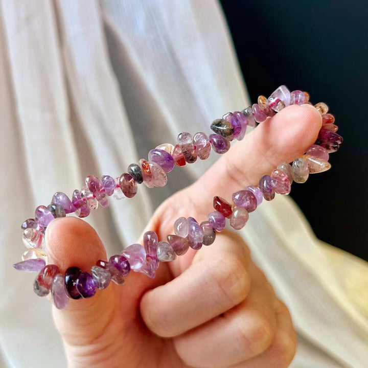 Bracciale Olivenorma Super Seven Crystal Ametista Beads
