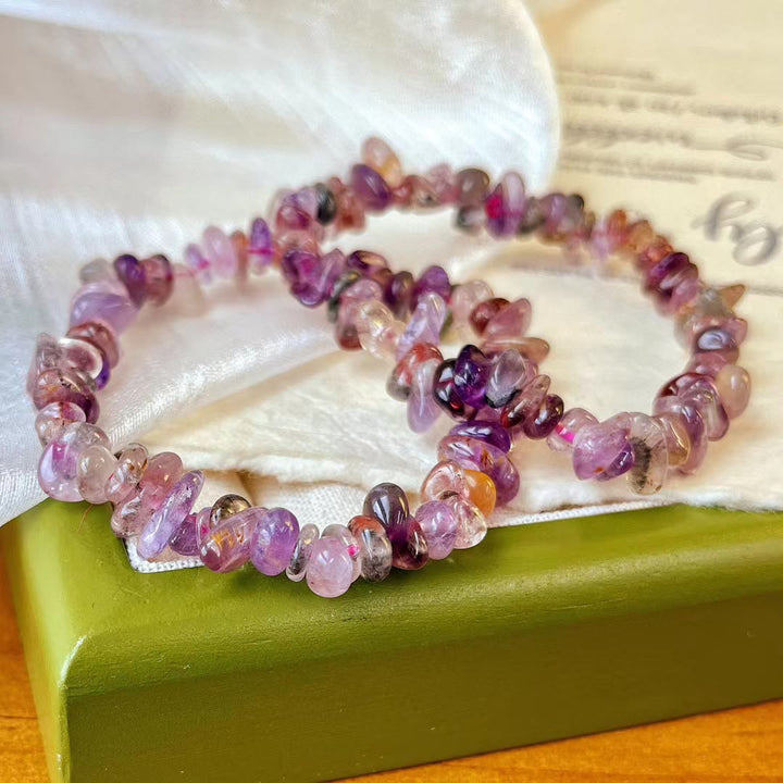 Bracciale Olivenorma Super Seven Crystal Ametista Beads