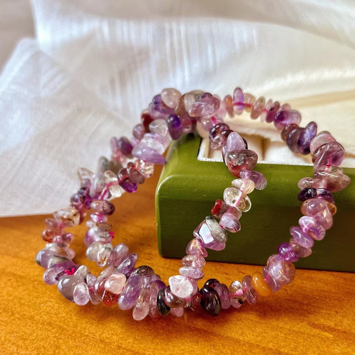 Bracciale Olivenorma Super Seven Crystal Ametista Beads