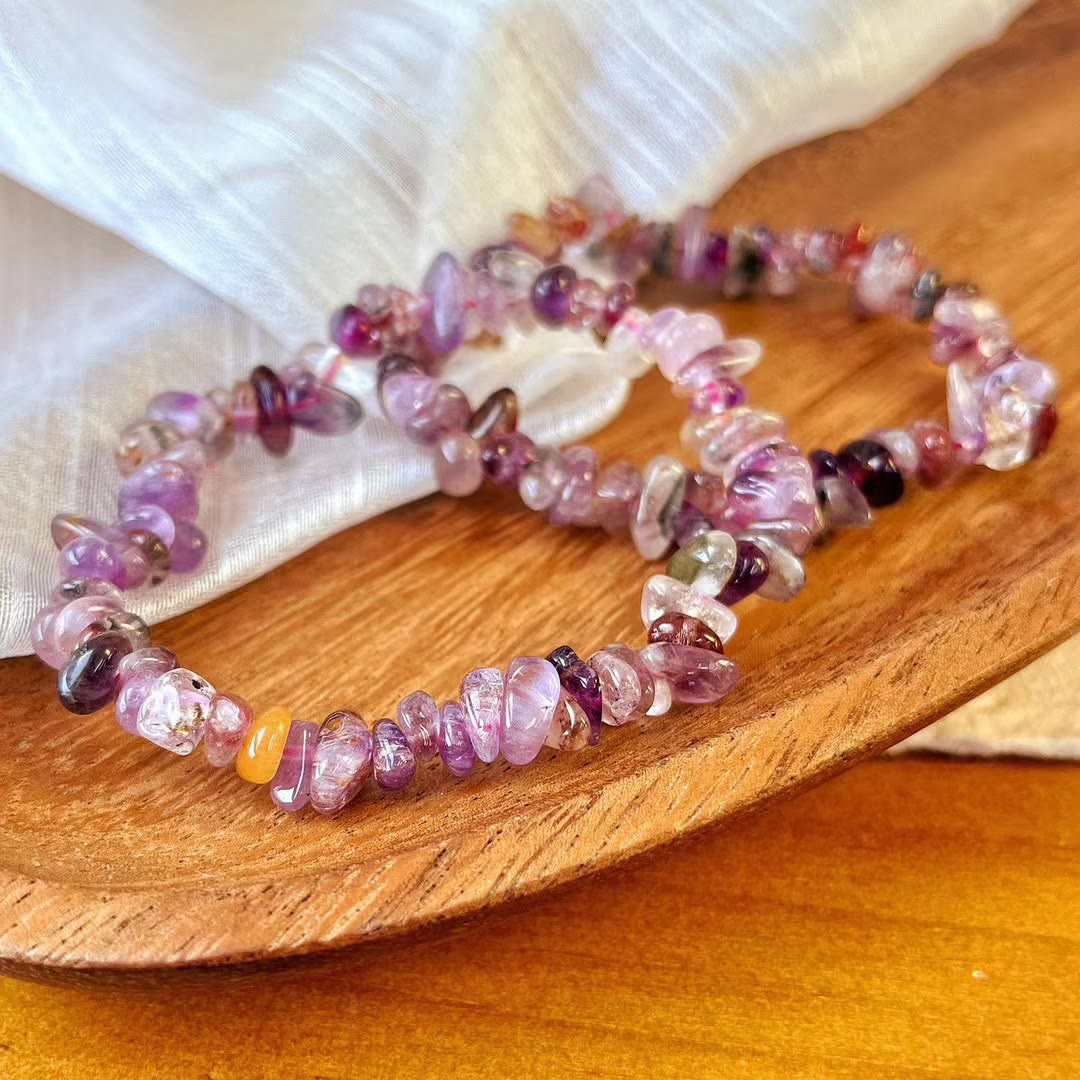 Bracciale Olivenorma Super Seven Crystal Ametista Beads