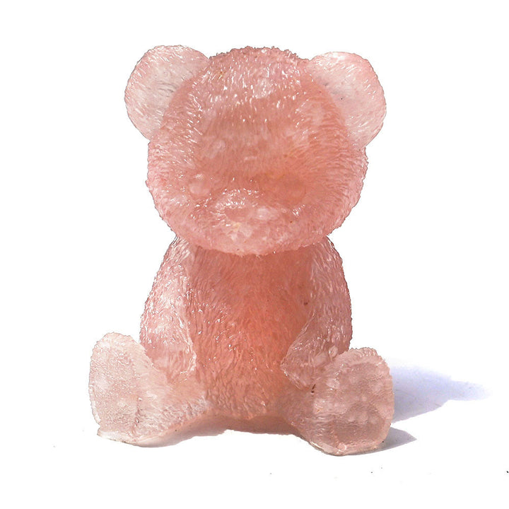 Decorazione in pietra preziosa con orso in resina epossidica di cristallo Olivenorma