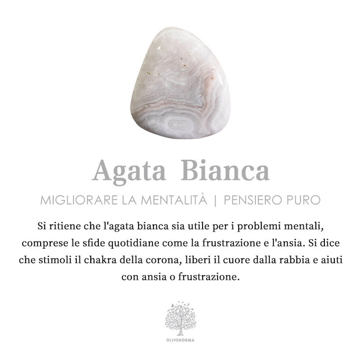 Sfera di agata bianca Olivenorma con piramide di orgone di loto con occhio di tigre