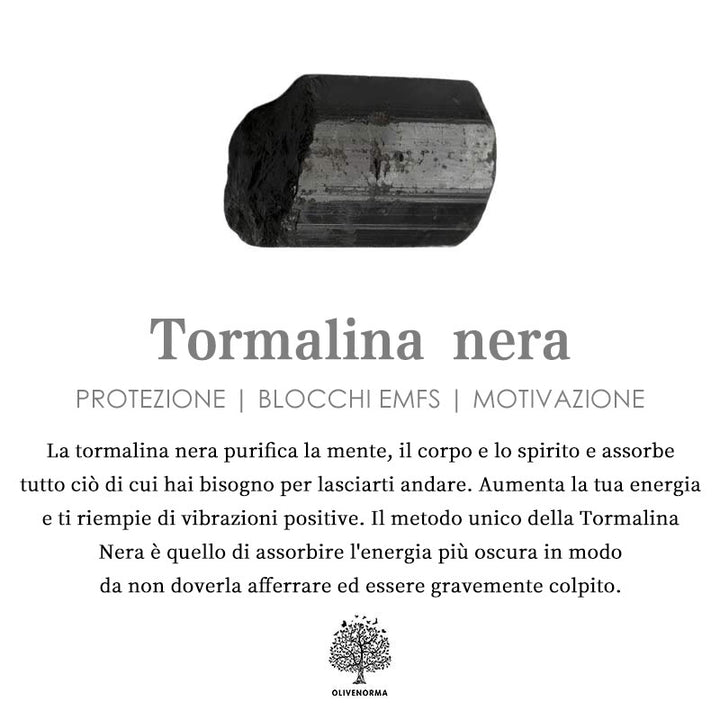 Olivenorma Giada Bianca con Piramide Orgonica a Foglia di Tormalina Nera 