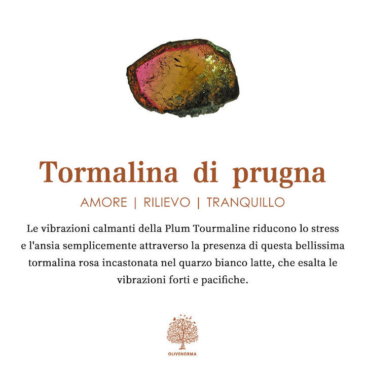 Olivenorma 8cm Piramide di Orgone di Perla e Tormalina 