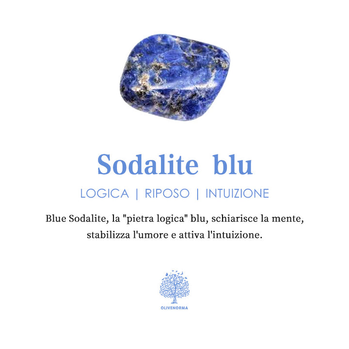 Olivenorma Piramide Orgonica Naturale Sodalite Blu Malocchio