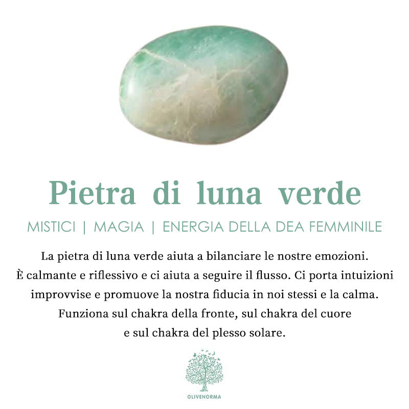 Olivenorma Moonstone Ambra Cristalli curativi Piramide di Orgone
