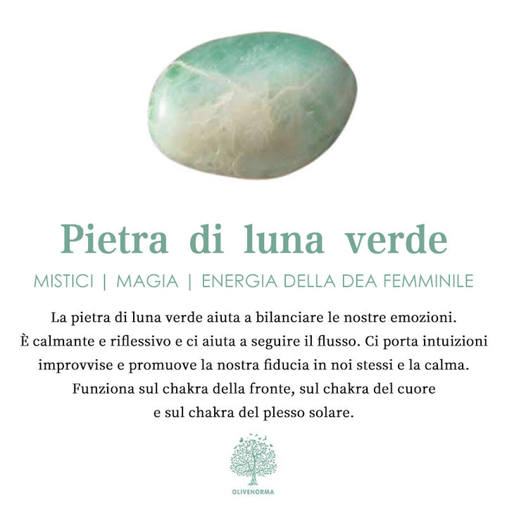 Olivenorma Moonstone Ambra Cristalli curativi Piramide di Orgone