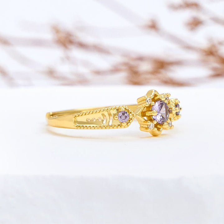 Anello Olivenorma Vintage Square Ametista