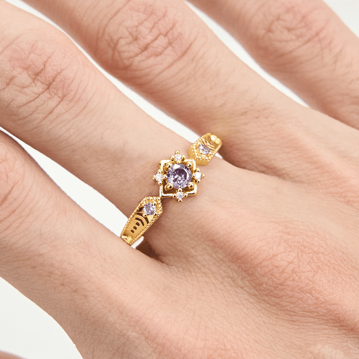 Anello Olivenorma Vintage Square Ametista