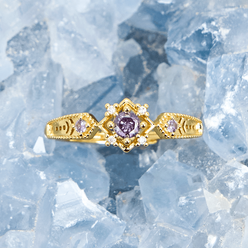 Anello Olivenorma Vintage Square Ametista