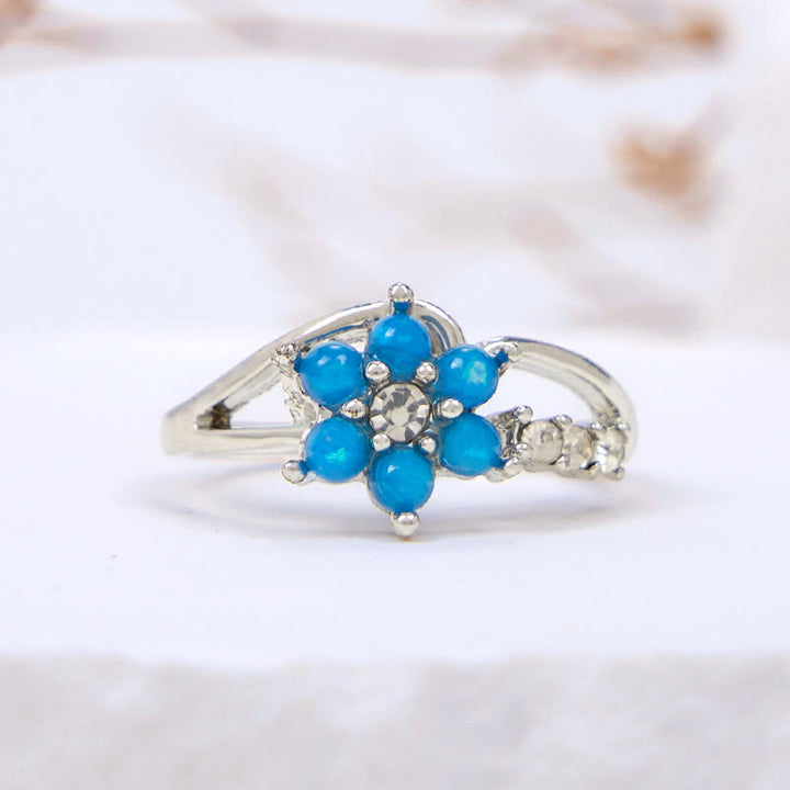 Anello Olivenorma Opal Flower Wave