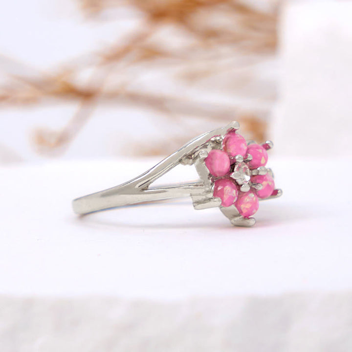 Anello Olivenorma Opal Flower Wave