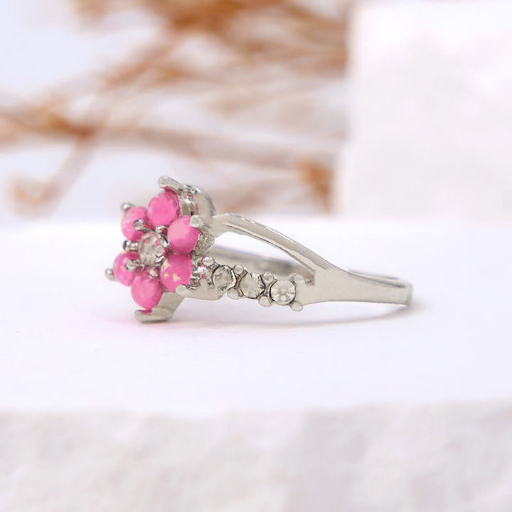 Anello Olivenorma Opal Flower Wave