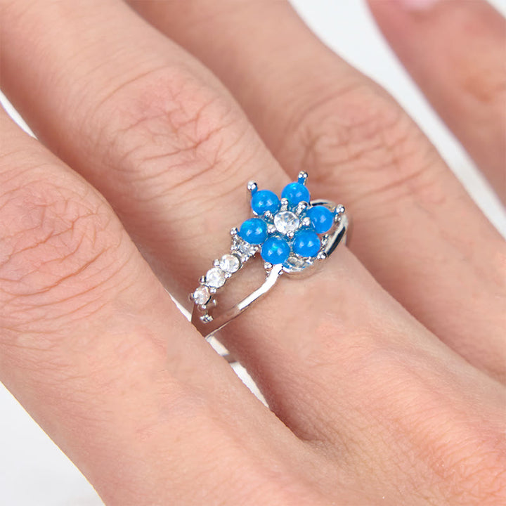 Anello Olivenorma Opal Flower Wave