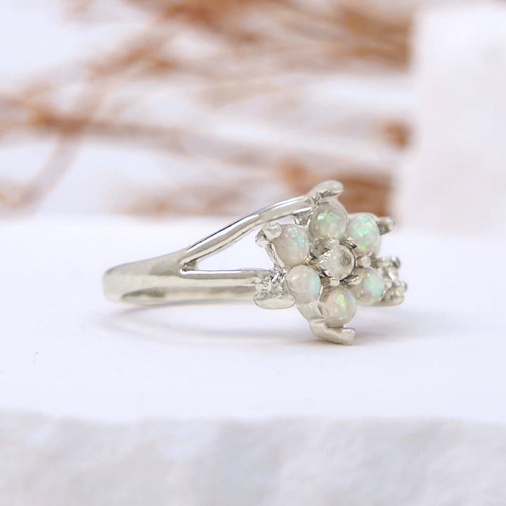Anello Olivenorma Opal Flower Wave