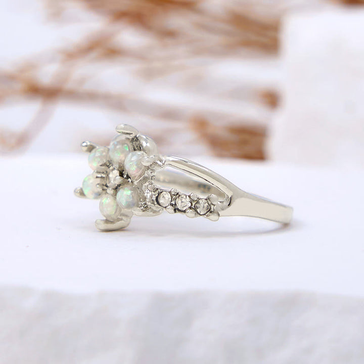 Anello Olivenorma Opal Flower Wave