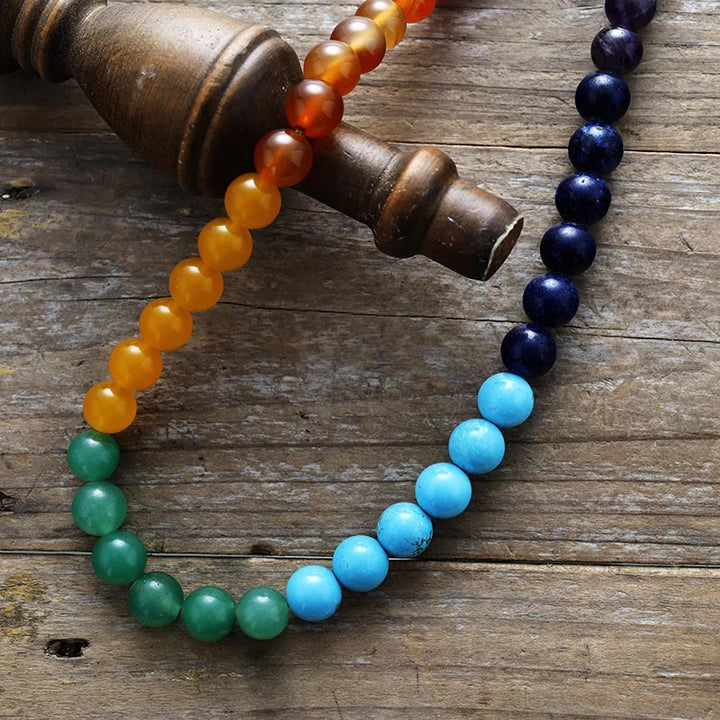 Collana di perle dei chakra Olivenorma da 8 mm