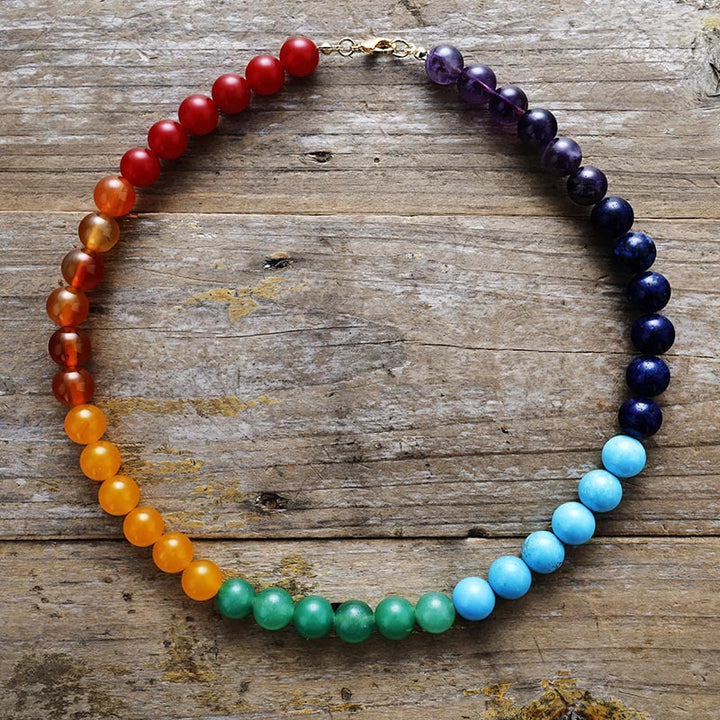 Collana di perle dei chakra Olivenorma da 8 mm