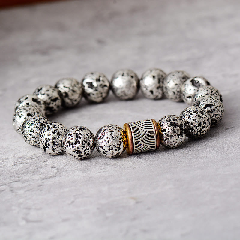 Bracciale Olivenorma in perline Yooperlite naturale da 8 mm
