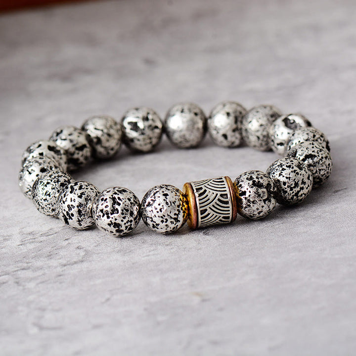 Bracciale Olivenorma in perline Yooperlite naturale da 8 mm