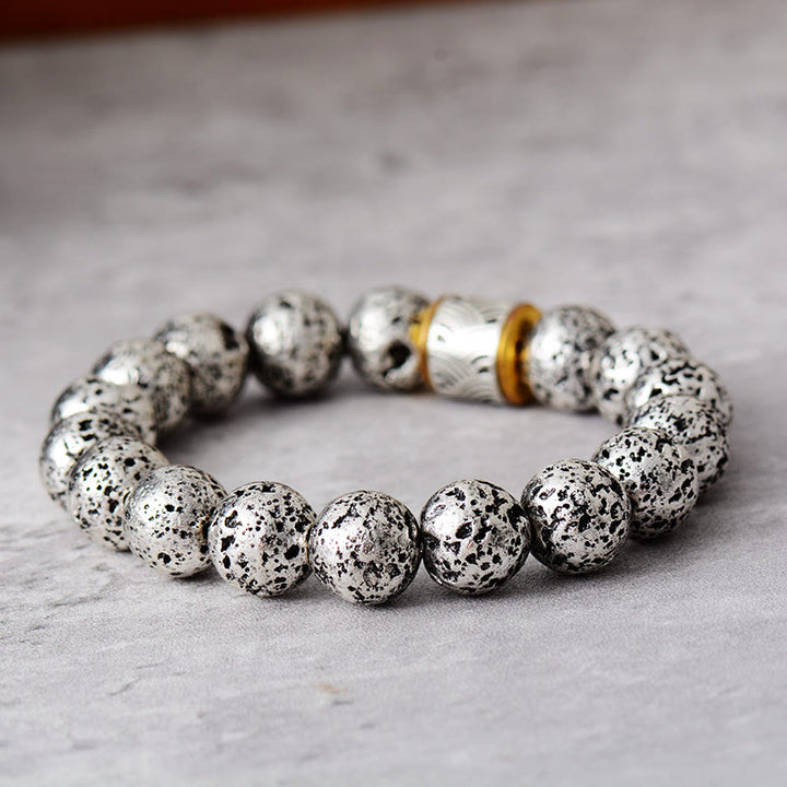 Bracciale Olivenorma in perline Yooperlite naturale da 8 mm