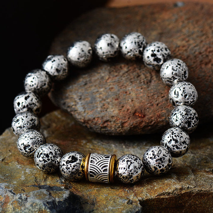 Bracciale Olivenorma in perline Yooperlite naturale da 8 mm
