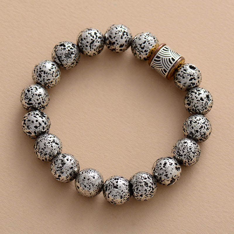 Bracciale Olivenorma in perline Yooperlite naturale da 8 mm