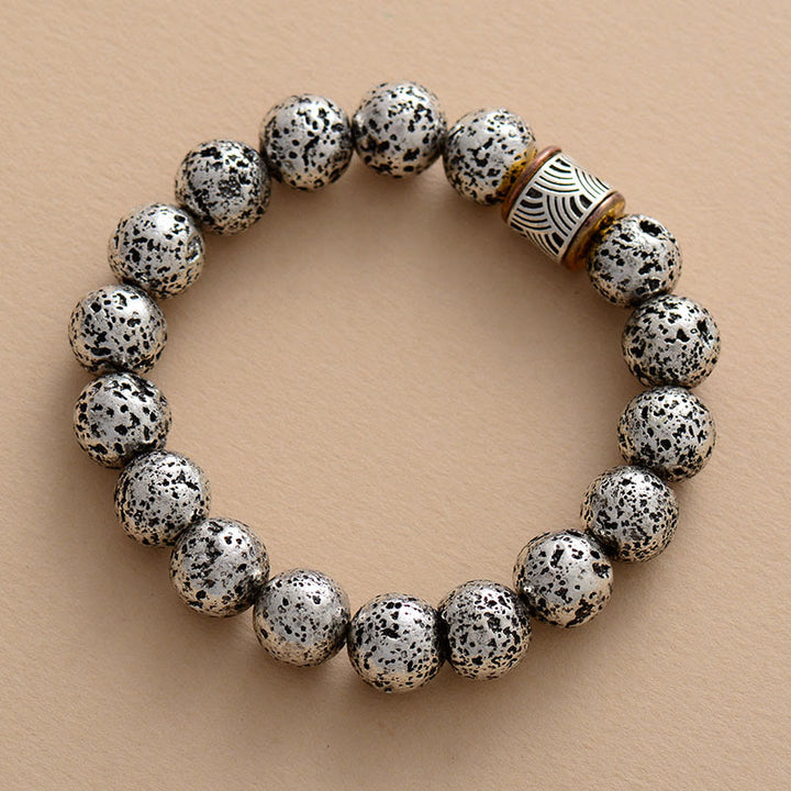 Bracciale Olivenorma in perline Yooperlite naturale da 8 mm