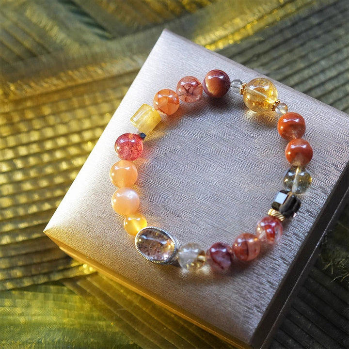 Bracciale Olivenorma "Lucky Koi" in pietra naturale