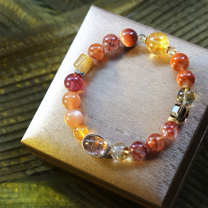 Bracciale Olivenorma "Lucky Koi" in pietra naturale