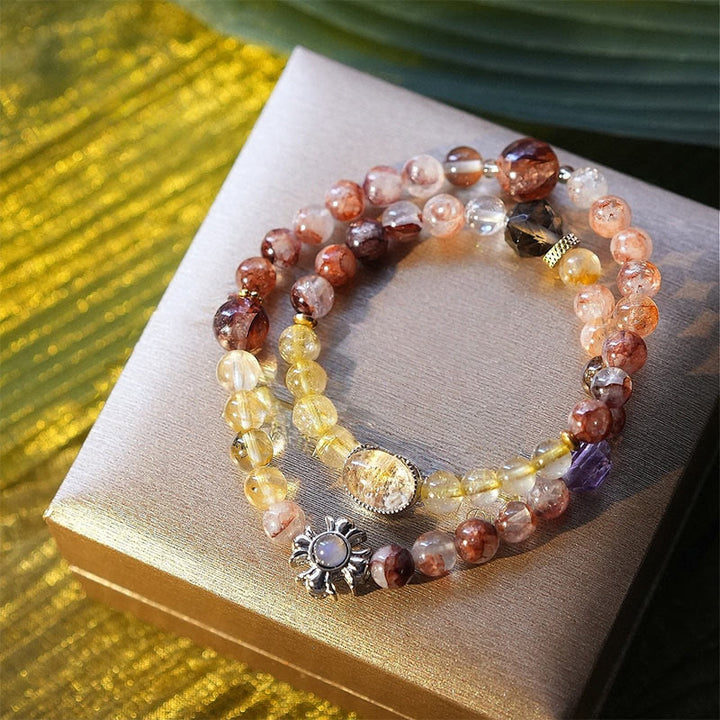 Bracciale Olivenorma "Lucky Koi" in pietra naturale
