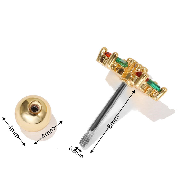 Orecchini a bottone Olivenorma Exquisite con zirconi bianchi - image 20