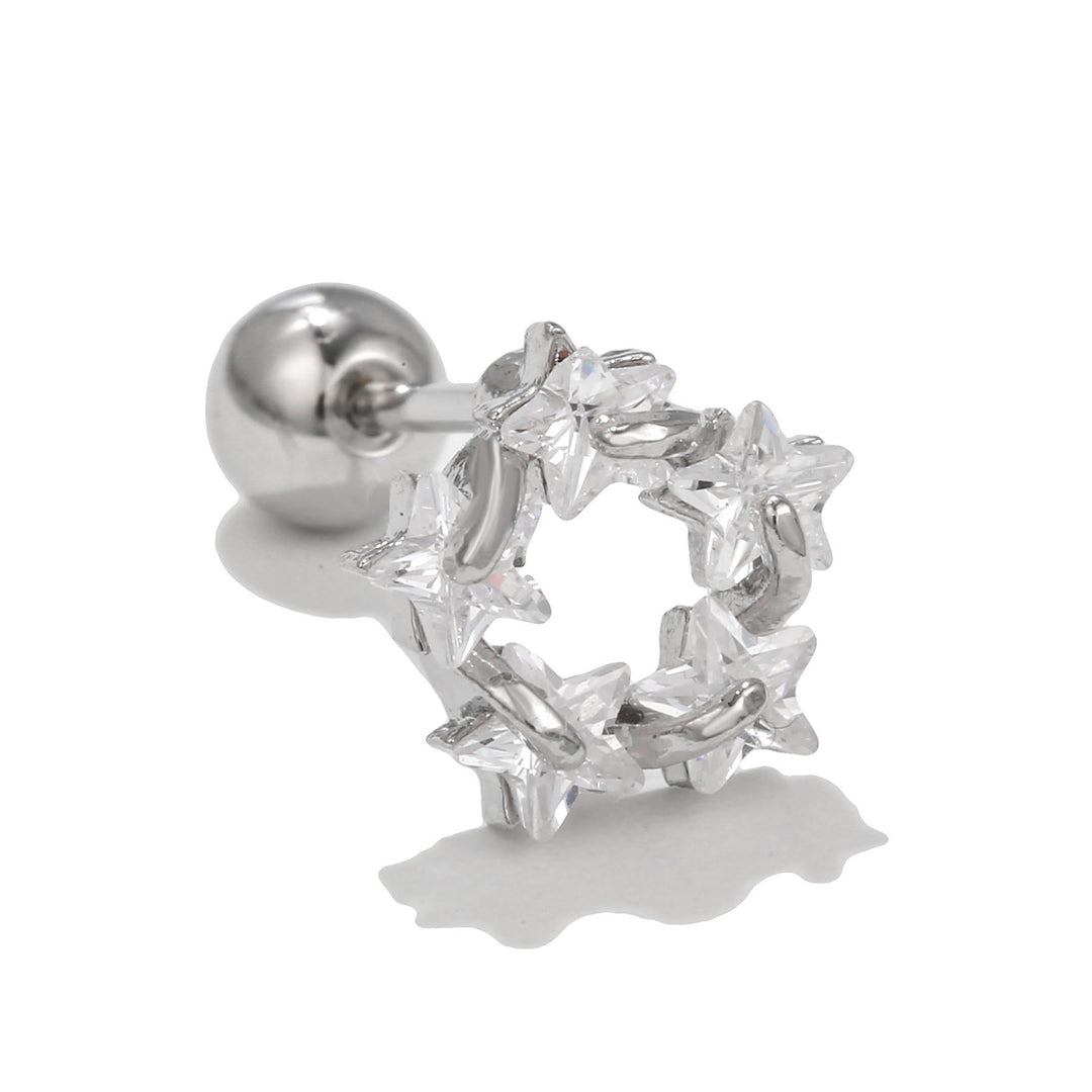 Orecchini a bottone Olivenorma Exquisite con zirconi bianchi - Anello Stella - image 14