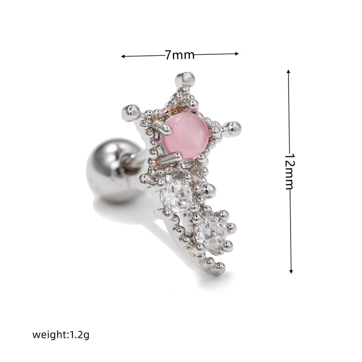 Orecchini a bottone Olivenorma Exquisite con zirconi bianchi - image 17