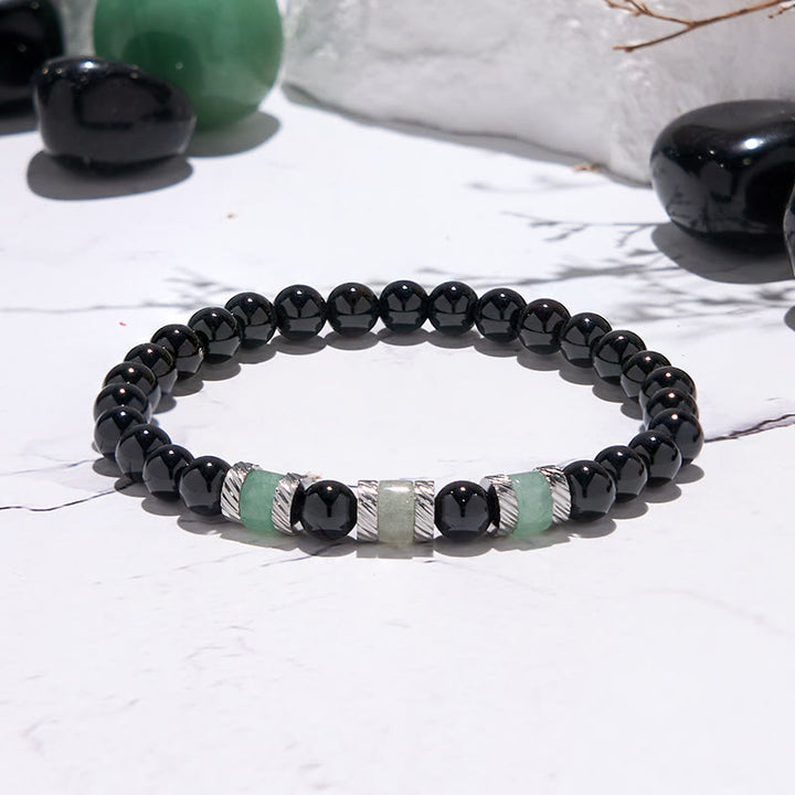 Bracciale Olivenorma in perline di ossidiana avventurina verde da 6 mm