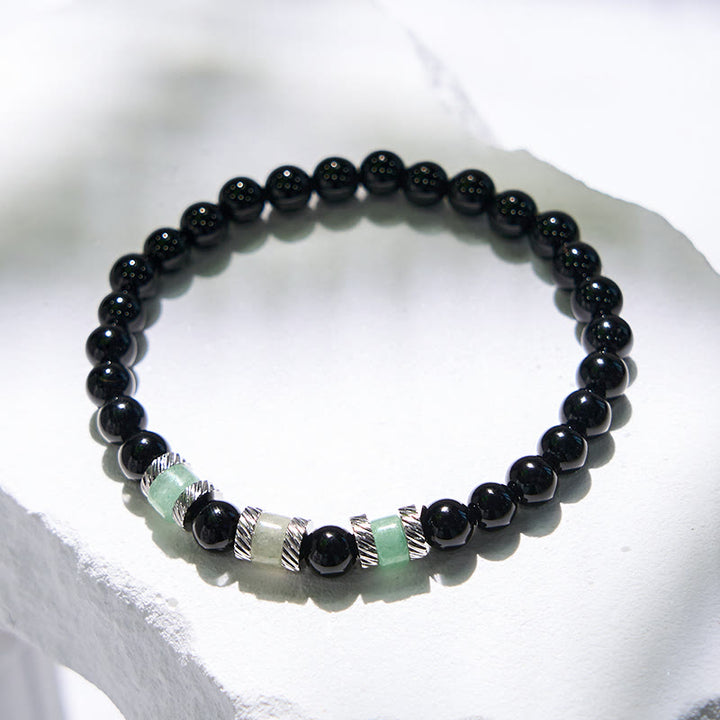 Bracciale Olivenorma in perline di ossidiana avventurina verde da 6 mm