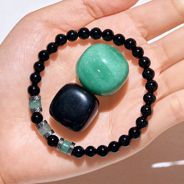 Bracciale Olivenorma in perline di ossidiana avventurina verde da 6 mm
