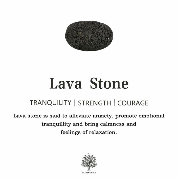 Braccialetto con perline a rullo in pietra lavica, ematite e labradorite Olivenorma